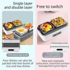 Grande capacité 4L 2-en-1 portable alimentaire isolé boîte à lunch électronique pour les bureaux à domicile - Product Image 3