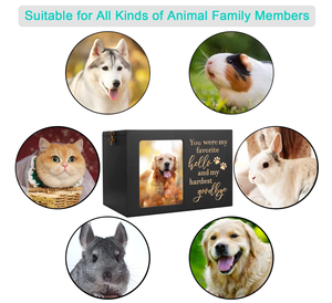 Деревянные урны для праха с фоторамкой для собак или кошек, с гравировкой в память о питомце - Product Image 4