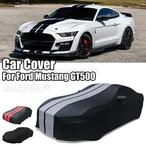 Housse de voiture complète pour Ford Mustang GT500 Stingray, satinée, anti-poussière, anti-UV, anti-rayures, extensible, noir, gris, rouge - Product Image 1