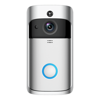 Sonnette vidéo intelligente V5 avec caméra de sécurité Android, vision nocturne, interphone, 1080p HD, contrôle via l'application Tuya/Alexa/Google Home