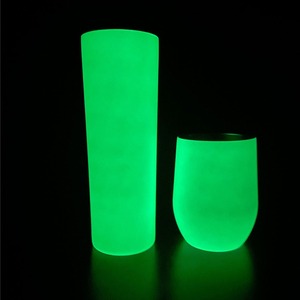 Juego de Vasos de Acero Inoxidable de 12oz/20oz que Brillan en la Oscuridad, Verde Azul, Herméticos, Ecológicos, con Aislamiento al Vacío de Doble Pared, para Fiestas - Product Image 3
