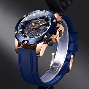 Montre-bracelet pour homme Drioshipping, étanche, personnalisée, de luxe, résistante à l'eau, montre à quartz pour homme, vente en gros - Product Image 3