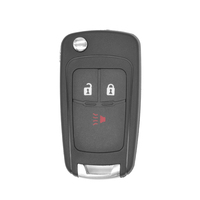 Boîtier de clé de voiture pliable à 3 boutons pour Chevrolet Spark, remplacement de la coque de télécommande sans puce ni circuit imprimé