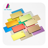 Feuille acrylique de 1 mm 2 mm 3 mm 4 mm, feuille acrylique décorative colorée, feuille acrylique dorée miroir, feuille acrylique miroir infini 4x8