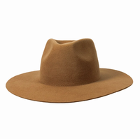 CLN90103 Nouveaux Chapeaux Fedora en Feutre 100% Laine, Style Western Goutte d'Eau, pour Fêtes et Usage Quotidien, Chapeaux de Rancher, Couleur Personnalisable