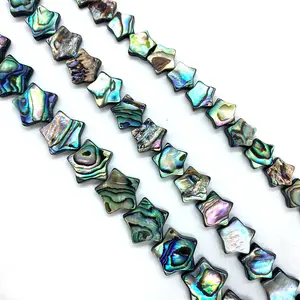 Beautiful Rainbow Color Star Shape 10mm-15mm Ready to Ship Natural Abalone Shell Beads