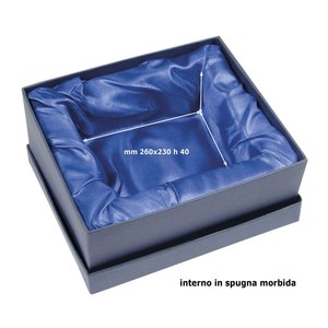 Caja de joyería de satén azul de 300x270x65 mm, embalaje de regalo premium para almacenamiento de accesorios - Product Image 2