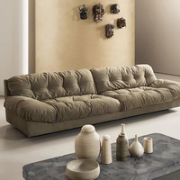 Canapé de salon italien haut de gamme, best-seller, en tissu technique, style nuage