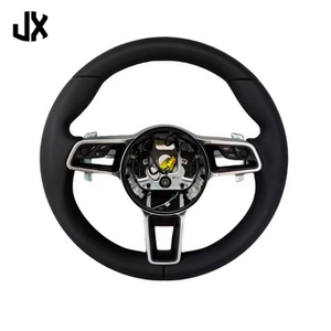 Volante de Cuero Genuino para Porsche Panamera Cayenne Taycan <span class=keywords><strong>Macan</strong></span> 911 718 996 997 958 981 987, Actualización Personalizada - Product Image 1