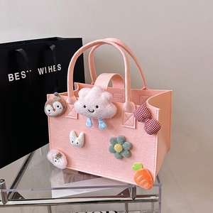 Bolso <span class=keywords><strong>de</strong></span> Fieltro con Diseño <span class=keywords><strong>de</strong></span> Dibujos Animados para Niños, Bolso <span class=keywords><strong>de</strong></span> Mano Pequeño y Bonito, Caja <span class=keywords><strong>de</strong></span> Recuerdos, Regalo, <span class=keywords><strong>Dos</strong></span> Aberturas, Gran Capacidad - Product Image 3