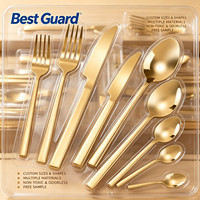 Coffret de couverts personnalisé en blister, étui en plastique transparent pour couteau et fourchette
