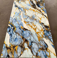 Dernier panneau mural en marbre design moderne, haute brillance, imperméable pour usage intérieur, feuille de marbre UV nouveau design