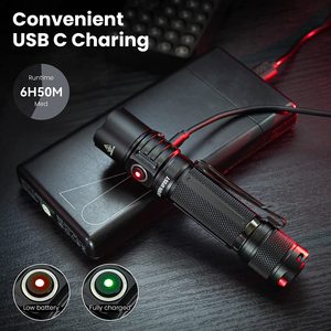 Para Sofirn SP35T 3800lm Linterna Táctica Recargable USB C Antorcha LED XHP50B con Interruptor Doble Indicador de Batería Aleación de Aluminio <span class=keywords><strong>ATR</strong></span> - Product Image 3