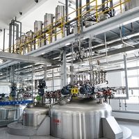 Usine complète de détergent à lessive avec réservoirs de mélange, pompes et machines de remplissage pour la production de savon liquide