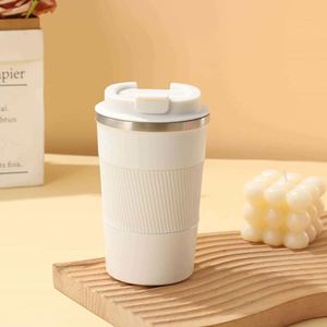 Simple 304 Stainless Steel <b>Coffee</b> Mug Portable Car Thermos Business Office Gift Dual-Drink Mug - Product Image 2