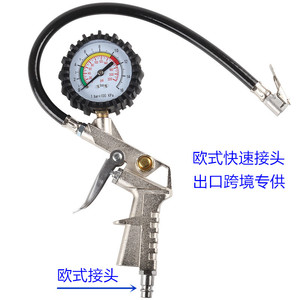 เกจวัดแรงดันลมยาง 0-220PSI ขั้วต่อแบบยุโรป ชุดเติมลมยางรถยนต์ความแม่นยำสูง - Product Image 5
