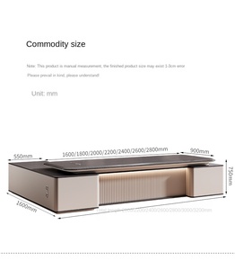 고급 대형 책상 E0 환경 가벼운 고급 경영진 모던 오피스 데스크 오피스 사장 데스크 보스 테이블 - Product Image 4