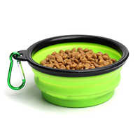 Bol pliable de voyage Portable en Silicone pour chien, logo personnalisé, nourriture, chien