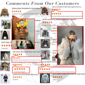 Женское пальто из натурального меха лисы - Product Image 6