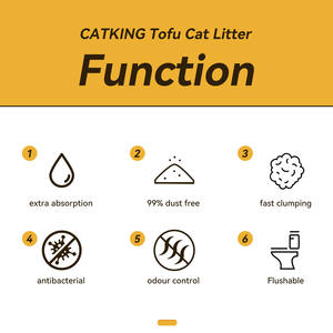 رمل فضلات القطط من هينجي كاتكينج، طبيعي 100%، خالٍ من الغبار بنسبة 99%، عالي الامتصاص، يتحكم في الروائح، صديق للبيئة، قابل للتدفق في المرحاض، 10 كجم - Product Image 3