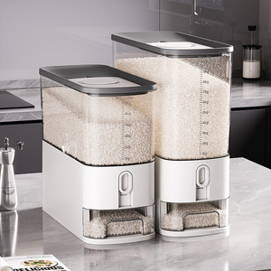 <b>Rice</b> Storage <b>Container</b> 10kg Airtight Insect Proof Moisture Proof Kitchen Cabinet <b>Rice</b> Bin - Product Image 2