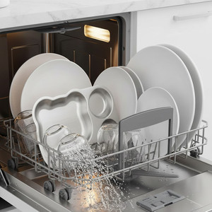 Assiette à dîner divisée pour enfants en acier inoxydable 304 de qualité alimentaire, forme d'ours mignon, plateau d'alimentation pour bébé, assiette à déjeuner en métal - Product Image 6