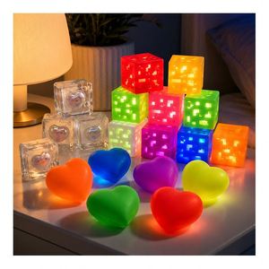 Export Market Glow in Dark Squeeze Toy Heart Cube <b>Glitter</b> <b>Ball</b> Squishy Stress Relief Fidget Sensory Bulk Wholesale Set - Product Image 1