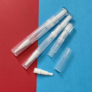 Travel-Sized Cosmetic Vacuum Pen Bottles For Foundation Lip Gloss Concealer Sample <b>Makeup</b> <b>Tools</b> Clear Plastic With White Tip - Product Image 1