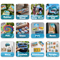 Vente directe d'usine d'aimants de réfrigérateur en alliage de zinc 3D personnalisés avec logo, souvenirs de voyage, aimants de réfrigérateur en métal gaufré