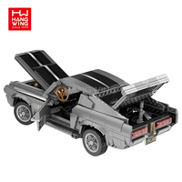 HW 879 Uds bloques de construcción coches famosos tecnología de partículas pequeñas piezas ladrillos modelo de coche fresco adornos de escritorio juguetes conjunto para niños