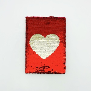 Cuadernos personalizados Diseño en forma de corazón Reversible Lentejuelas Diario Cuaderno para niños - Product Image 3