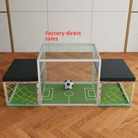 Table de football de table pour deux joueurs avec structure en acier galvanisé – Jeu familial d'intérieur