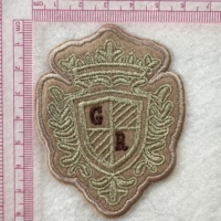 BAOBO Patch en feutre non tissé brodé sur mesure avec fil doré, à coudre, 5 cm, pour sacs à dos, vêtements et chapeaux