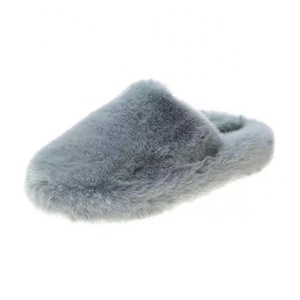 Nuove <span class=keywords><strong>Ciabatte</strong></span> <span class=keywords><strong>Bianche</strong></span> Color Crema Antiscivolo in Morbido Pile per Ragazze, Scarpe da Casa con Punta Chiusa, Pantofole da <span class=keywords><strong>Donna</strong></span> in Pelliccia per Interni - Product Image 4