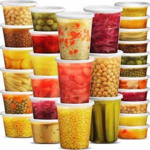 Contenants alimentaires Deli 8oz 16oz 32oz, contenants en plastique sans BPA pour la préparation des repas à emporter, compatibles micro-ondes, lave-vaisselle et congélateur - Product Image 1