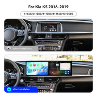 Autoradio GPS MOOKAKA double écran 10,1 pouces Android 14 pour Kia K5 2016-2019 Lecteur DVD CarPlay sans fil Multimédia
