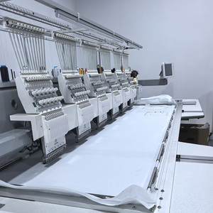 Machine à broder industrielle plate à 6 têtes et 12 aiguilles, unité informatisée, qualité supérieure, broderie précise, directement de l'usine - Product Image 1