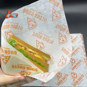 खाद्य ग्रेड कस्टम लोगो मुद्रित मोम कागज तेल सबूत सैंडविच कागज