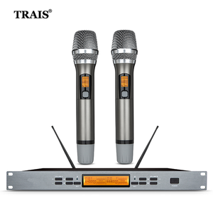ไมโครโฟนไร้สาย UHF <span class=keywords><strong>คาราโอเกะ</strong></span>สำหรับการแสดงปาร์ตี้ร้องเพลงใหม่สองช่องสำหรับมืออาชีพ - Product Image 4