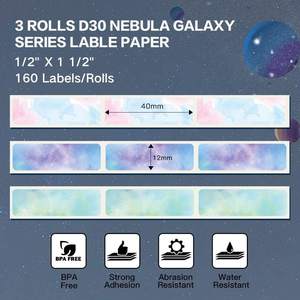 Papel Térmico para Etiquetas Phomemo, 3 Rollos de Colores Variados para D30, D30S, Q30S, Q30, D35 - Product Image 3