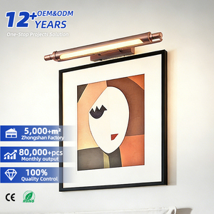 Modern Indoor Bedside <b>Wall</b>-Mounted LED Mirror Picture <b>Wall</b> <b>Light</b> with High CRI 95 White Shade for Bathroom Vanity and Hotel - Product Image 1
