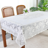Boen vente en gros nappe en PVC imperméable couverture de table en dentelle brodée pour table à manger et de cuisine