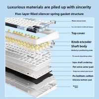 AULA F75 Custom Mechanical Keyboard with USB Interface Gasket Mount All-Keys Wireless Triple-Mode for