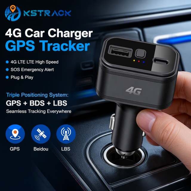 4G LTE Mini GPS Tracker with Real-Time Vehicle Tracking Dual USB Charging Android App Vibration Alarm 1 Year Warranty Plug Play