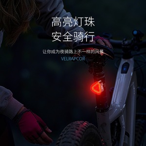 Juego de luces para bicicleta Smiling Shark, lámpara LED delantera y trasera recargable para ciclismo - Product Image 3