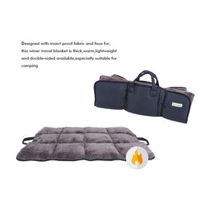 LS Peppy แผ่นรองกันยุงแมลง,แผ่นรองสัตว์เลี้ยงทำจากขนสัตว์หรูหราแบบกลับด้านได้ผ้าห่มสำหรับเดินทางแบบพกพาสำหรับฤดูหนาว - Product Image 4