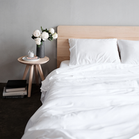 Draps de lit d'hôtel en percale 100 % coton 200TC-300TC blancs, vente en gros, comprenant des draps-housses et des draps plats