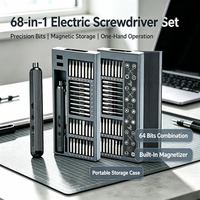 Ensemble de tournevis électriques de précision 68-en-1, kit d'outils de réparation multifonction sans fil pour le démontage et le vissage