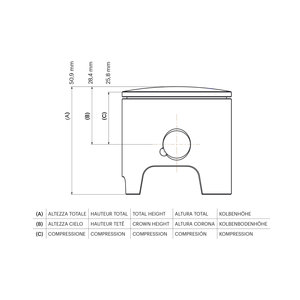 ลูกสูบ2T Ø 47พร้อมหมุด Ø 12และ2แหวนสี่เหลี่ยมขนาด0 - Product Image 2