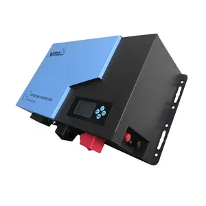 Inversor solar de CC a CA de alta eficiencia de conversión Vmaxpower, inversor de alta frecuencia con pantalla LCD y control MPPT